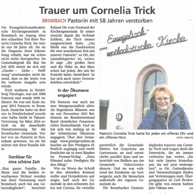 Zeitungsartikel Taunuszeitung